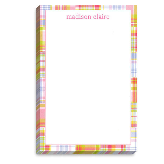Pink Madras Notepad